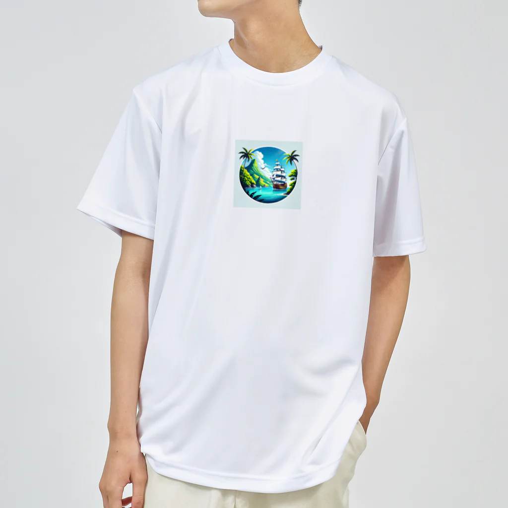 海の幸のカリブ海と船 Dry T-Shirt