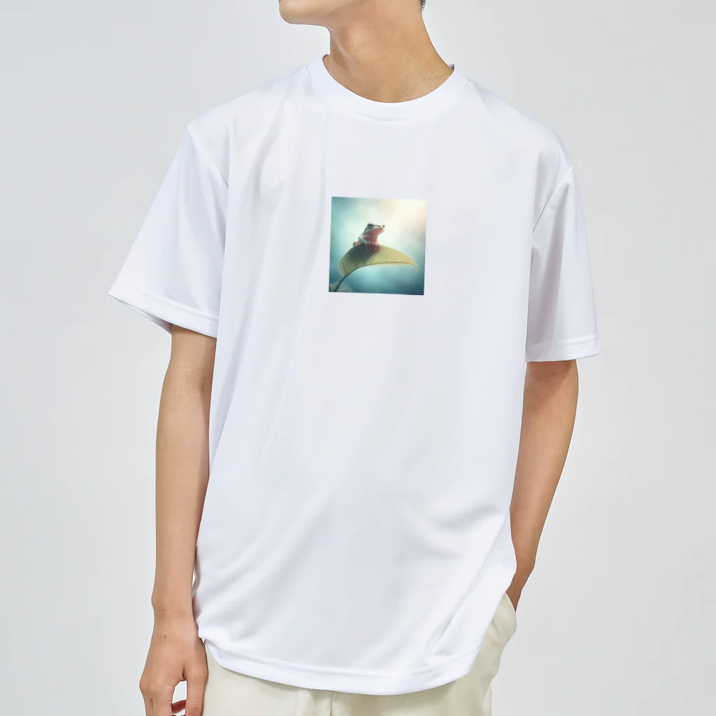 レプタイルズ好き＼(^o^)／の葉っぱの上のカエル Dry T-Shirt