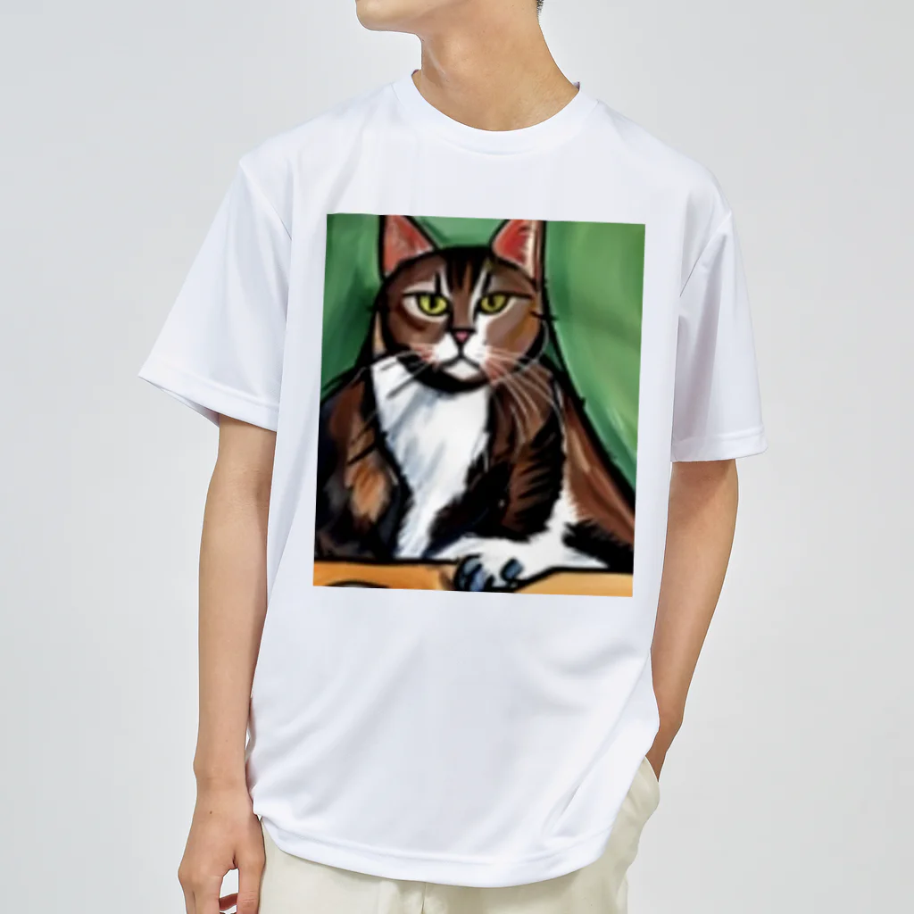 Ppit8のどっしりかまえる猫ちゃん ドライTシャツ