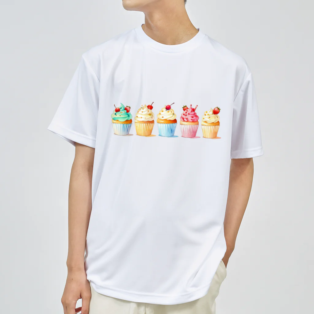 AMA14のカラフルなカップケーキ🧁 Dry T-Shirt