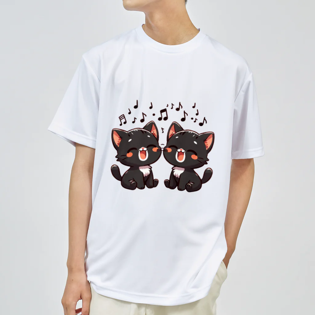 チェリモヤのねこコーラス 07 ドライTシャツ