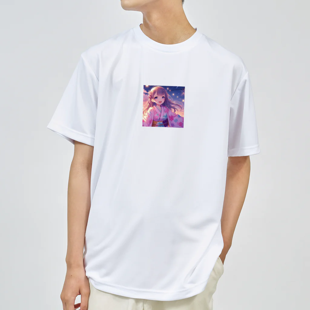 yukatagirlsのお祭りの夜の女の子 Dry T-Shirt