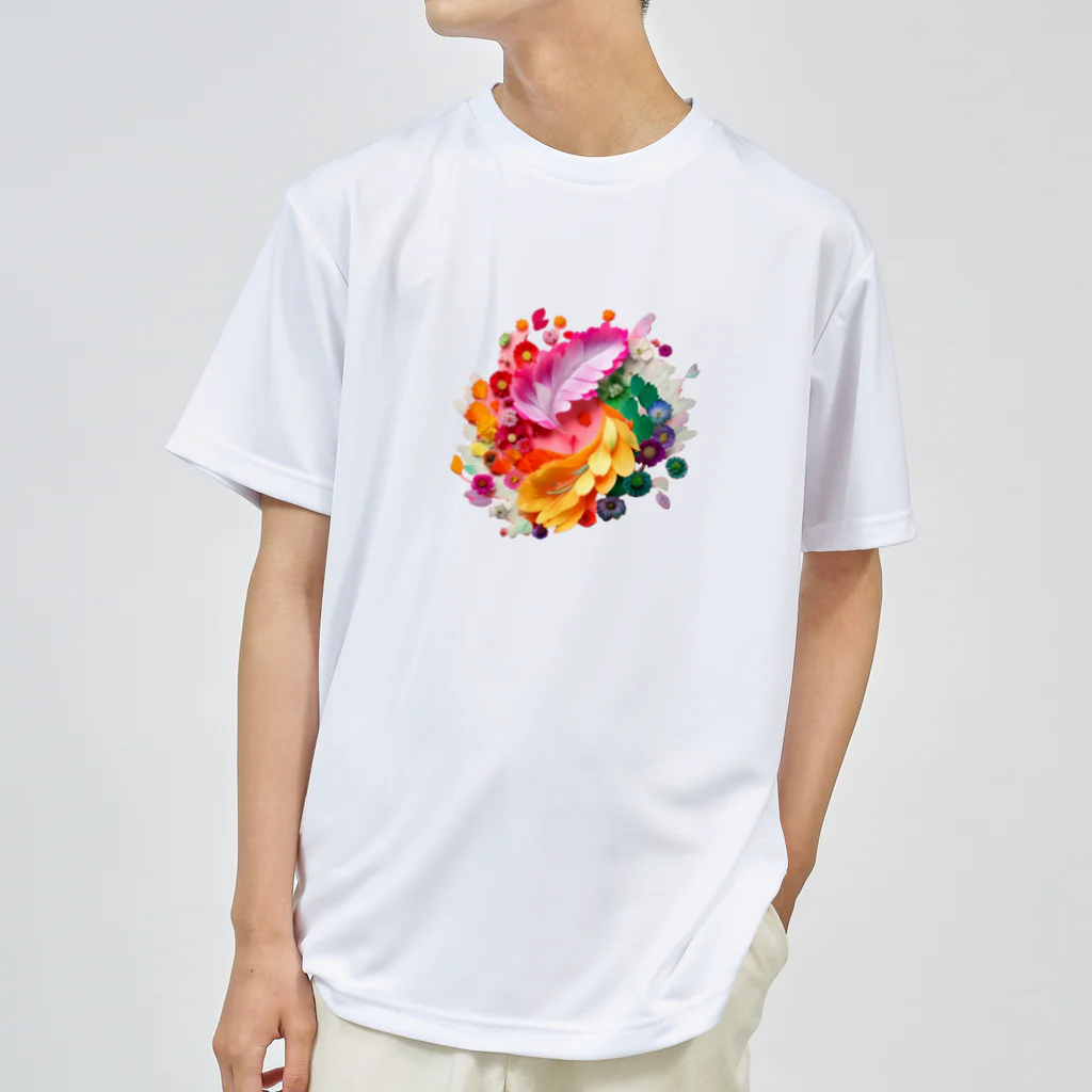 chan-takehaniの花のハーモニー ドライTシャツ