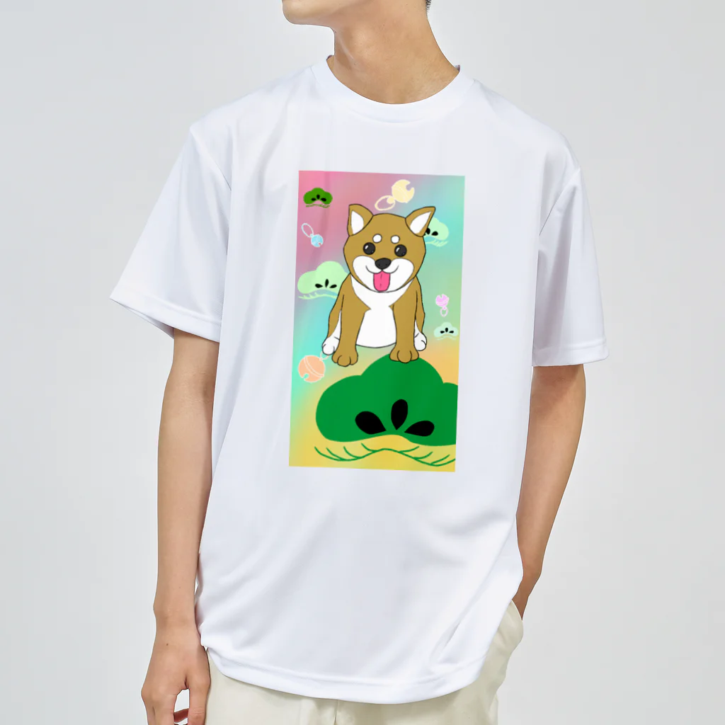 Lily bird（リリーバード）のにこにこ柴犬 和柄② ドライTシャツ