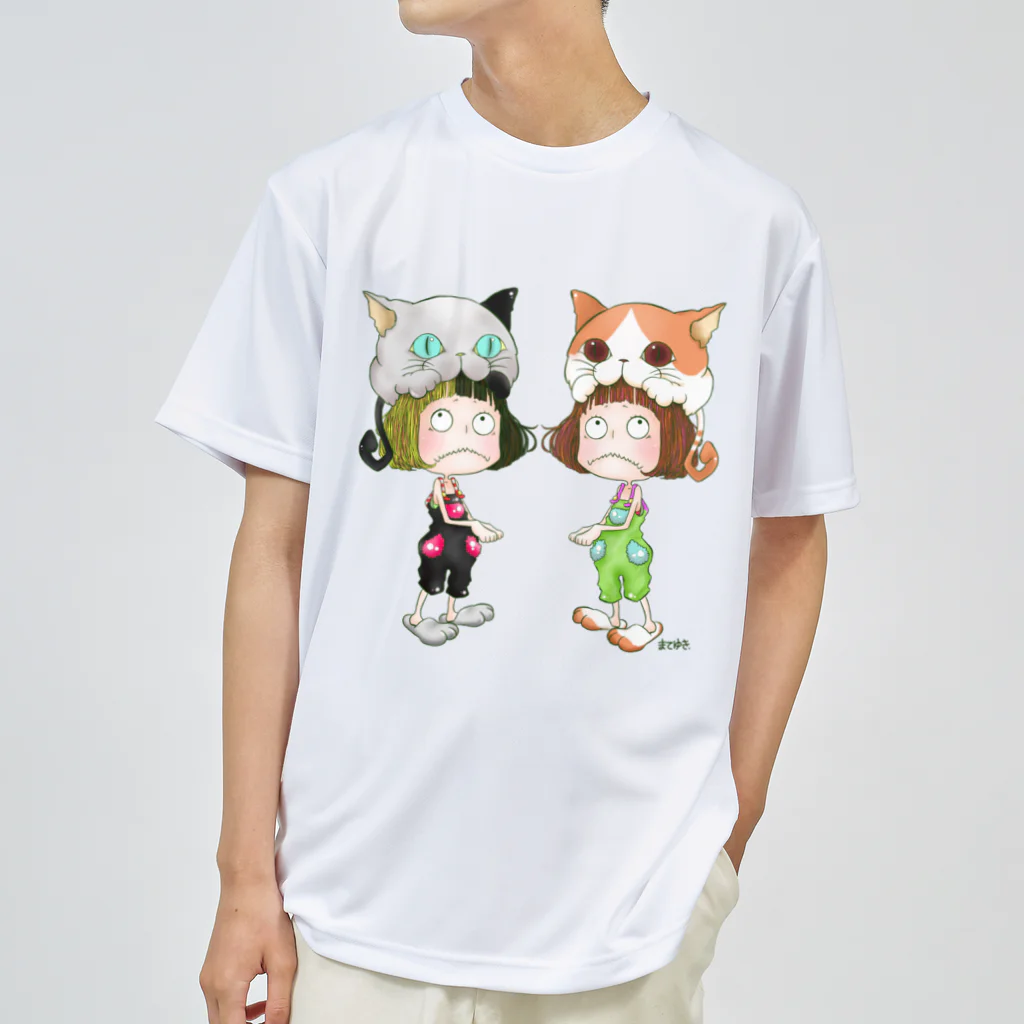 まてゆき.のガブねこズ ドライTシャツ