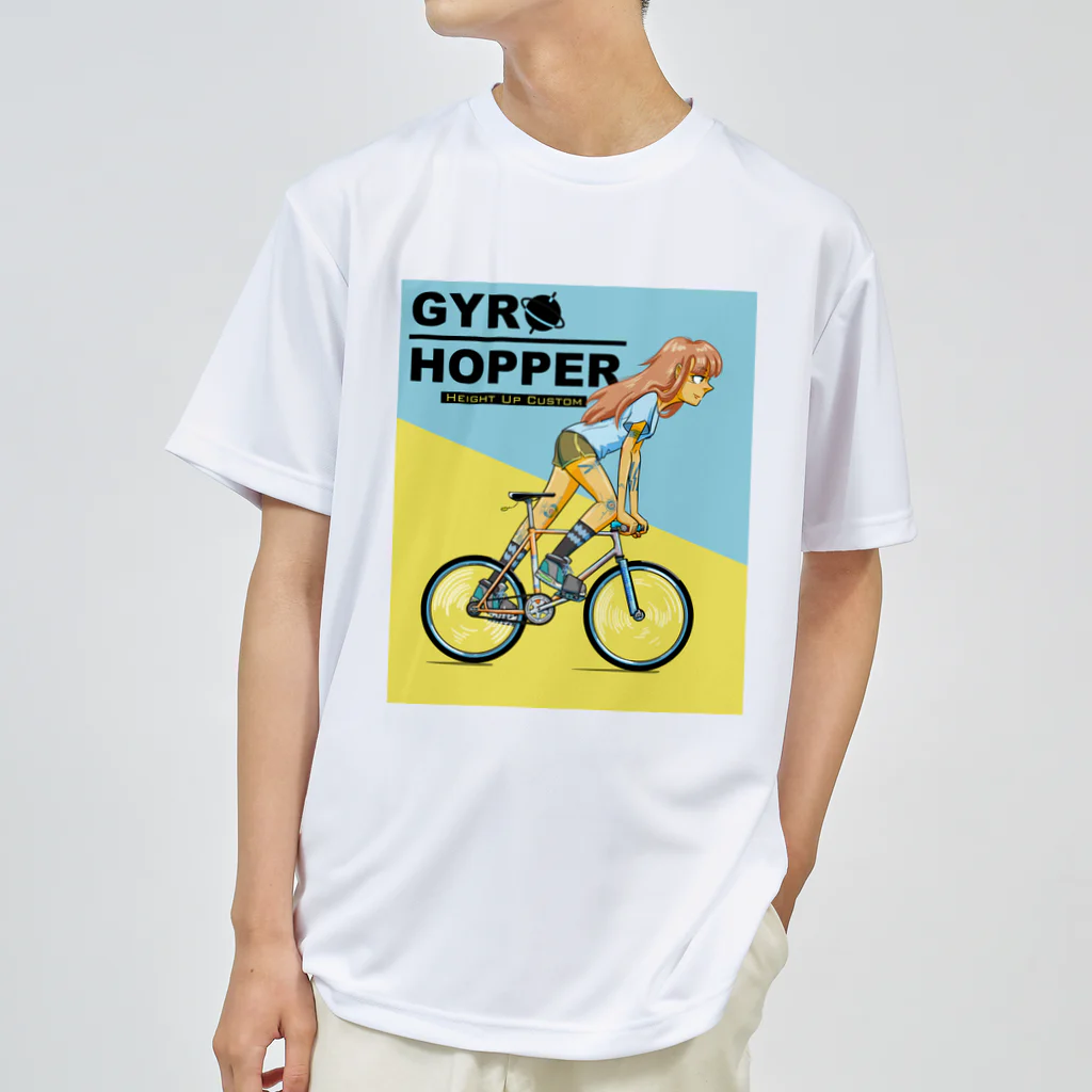 nidan-illustrationのGYRO HOPPER (inked fixie girl) ドライTシャツ