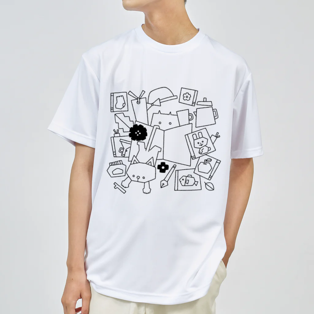 Illustrator イシグロフミカのBOOKCATCOFFEE ドライTシャツ