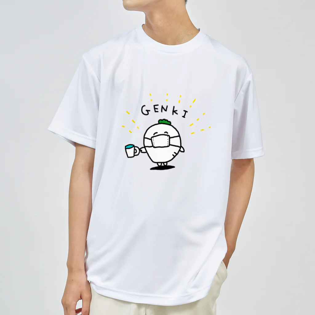 のろいぬのGENKIだいこん ドライTシャツ