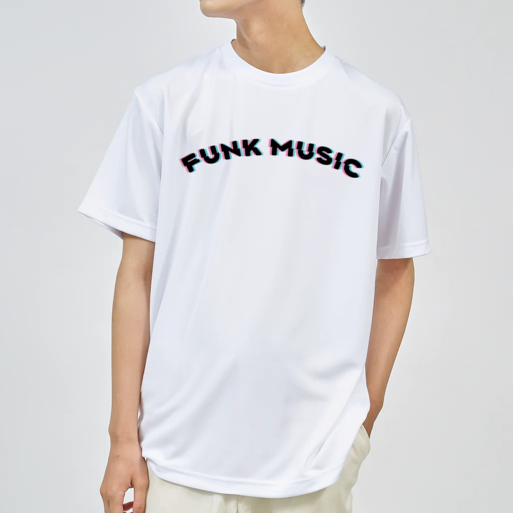 SANKAKU DESIGN STOREの赤青/青赤 やわらか FUNK MUSIC。 黒 ドライTシャツ