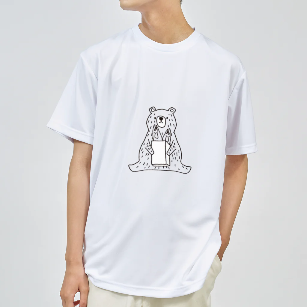spicemachine-shopの熊と魚 ドライTシャツ