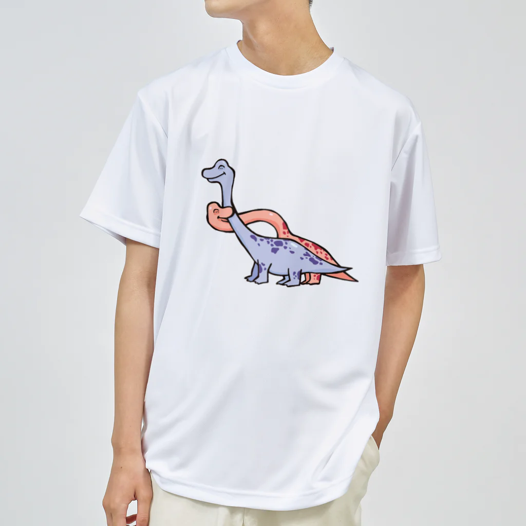 カタオカナオのカムカム恐竜（ブラキオサウルス） ドライTシャツ