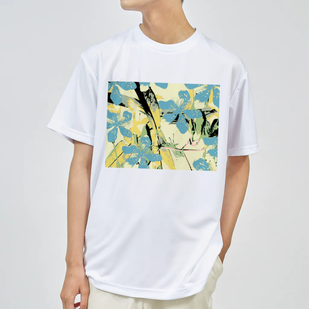 Planet Evansのアロハな花柄　イエロー Dry T-Shirt