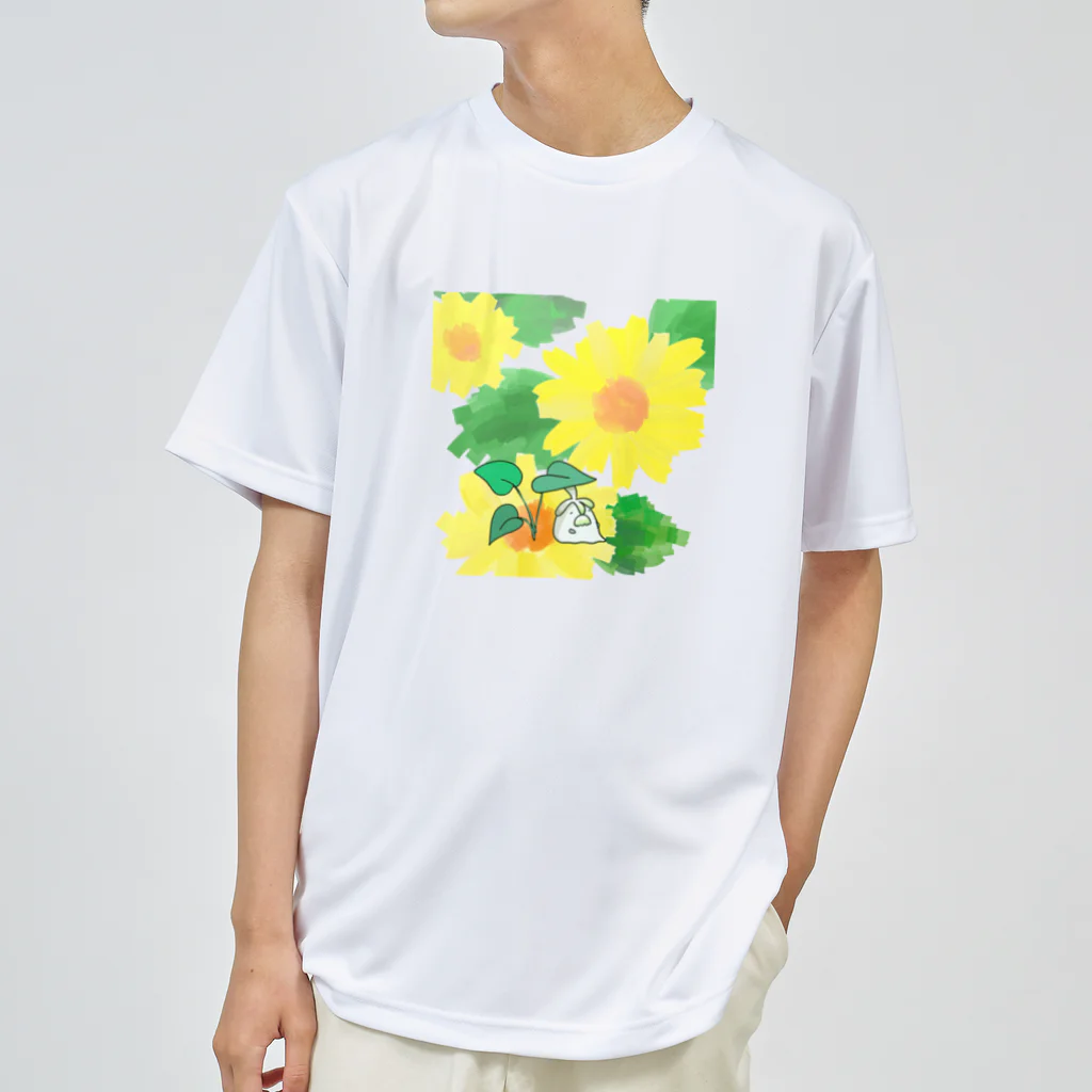 まいにち大変だけどほのぼのって大事の長老の夏（ひまわり） ドライTシャツ