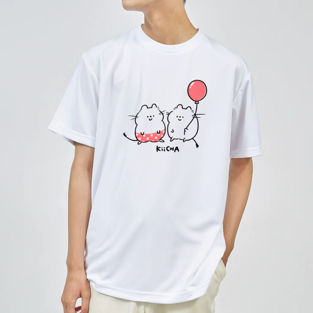 デグーのきいちゃんのぱんつデグーと風船デグーピンク Dry T-Shirt