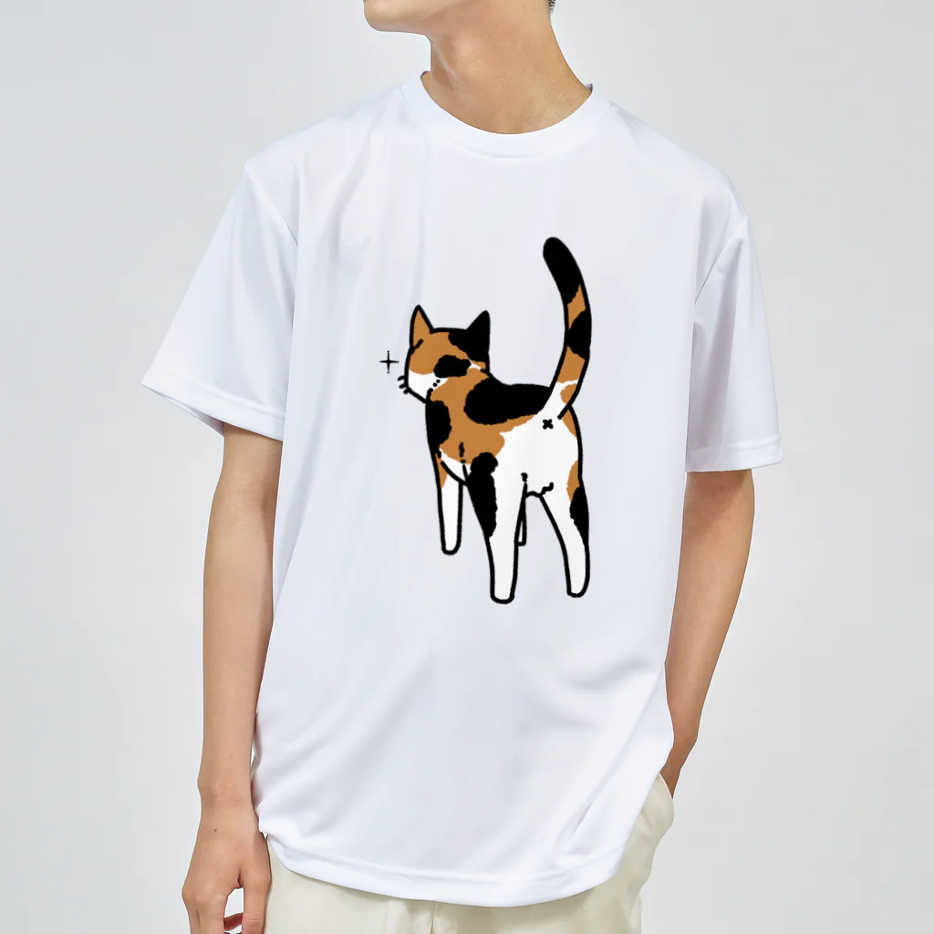 Riotoのねこけつ（三毛猫） ドライTシャツ