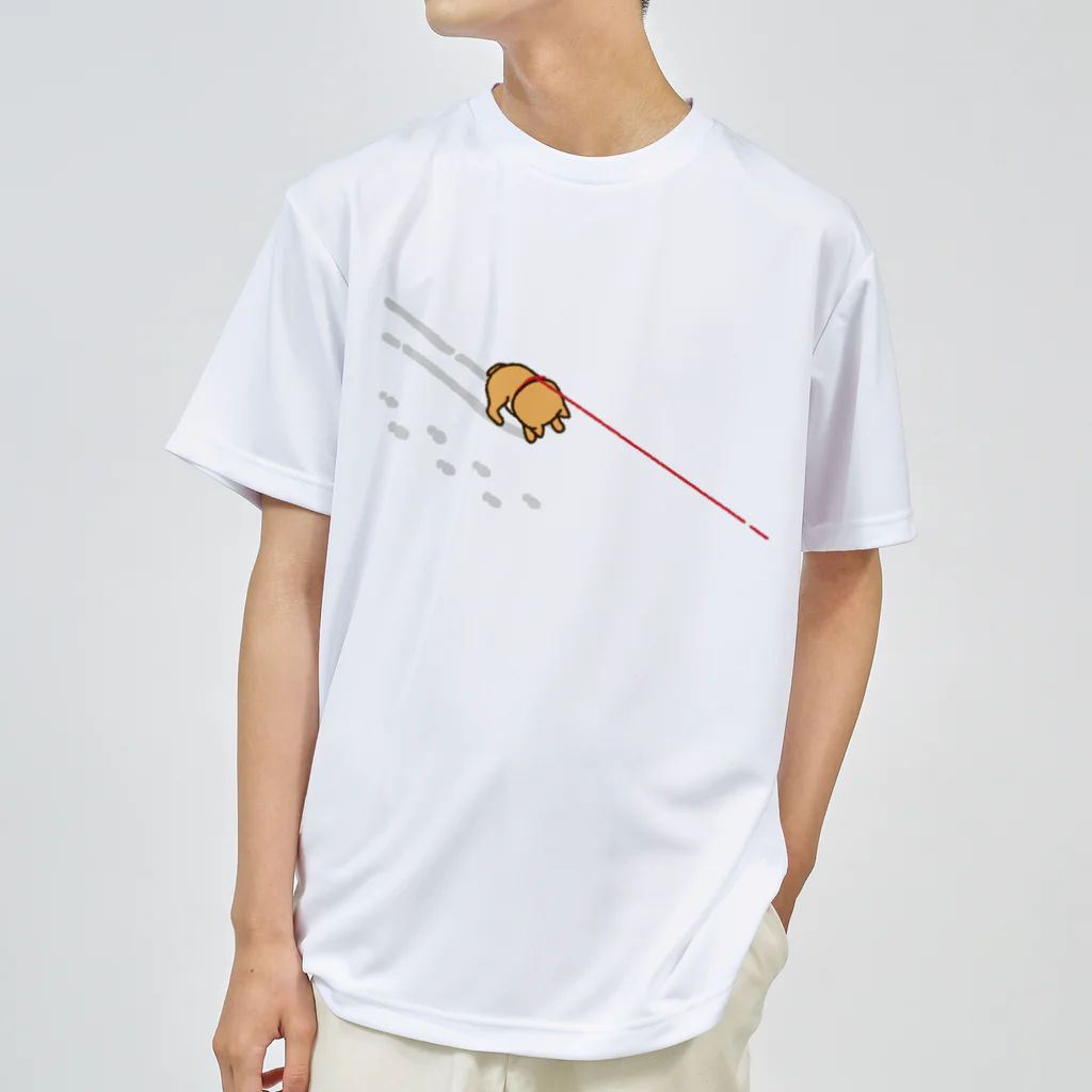 しばじるしデザインの雪のイヤイヤ柴犬 Dry T-Shirt