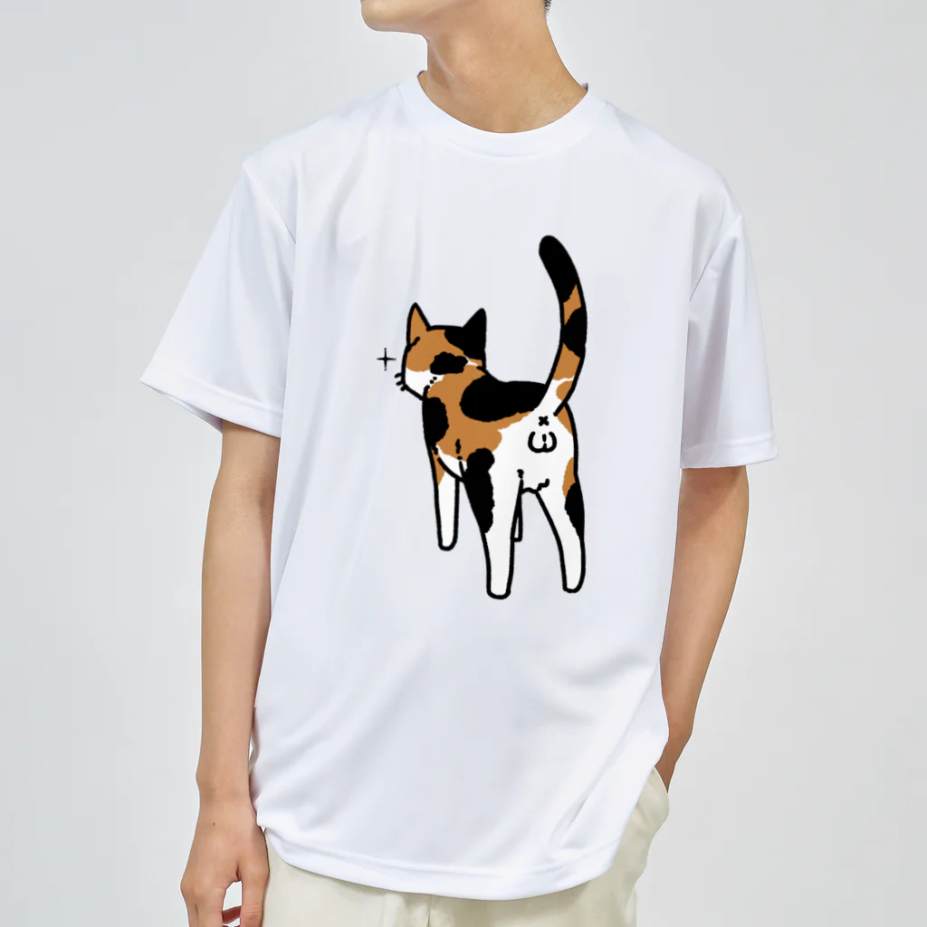 Riotoのねこけつω（三毛猫） ドライTシャツ