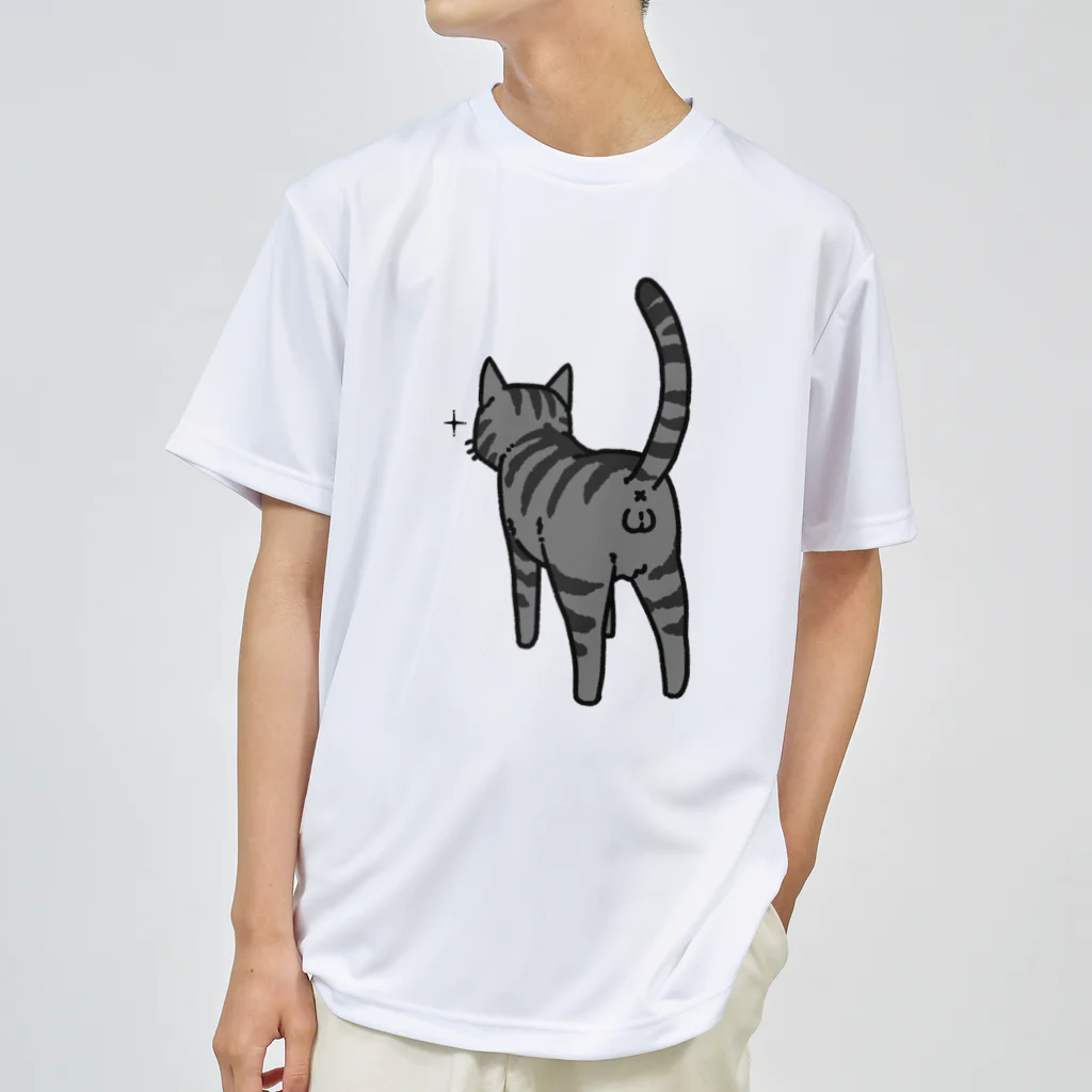 Riotoのねこけつω（サバトラ） ドライTシャツ