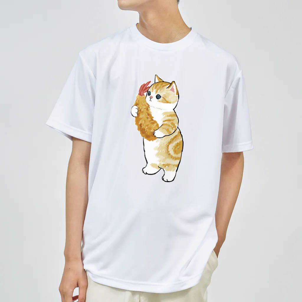 mofusandのえびふらいに恋するにゃん Dry T-Shirt