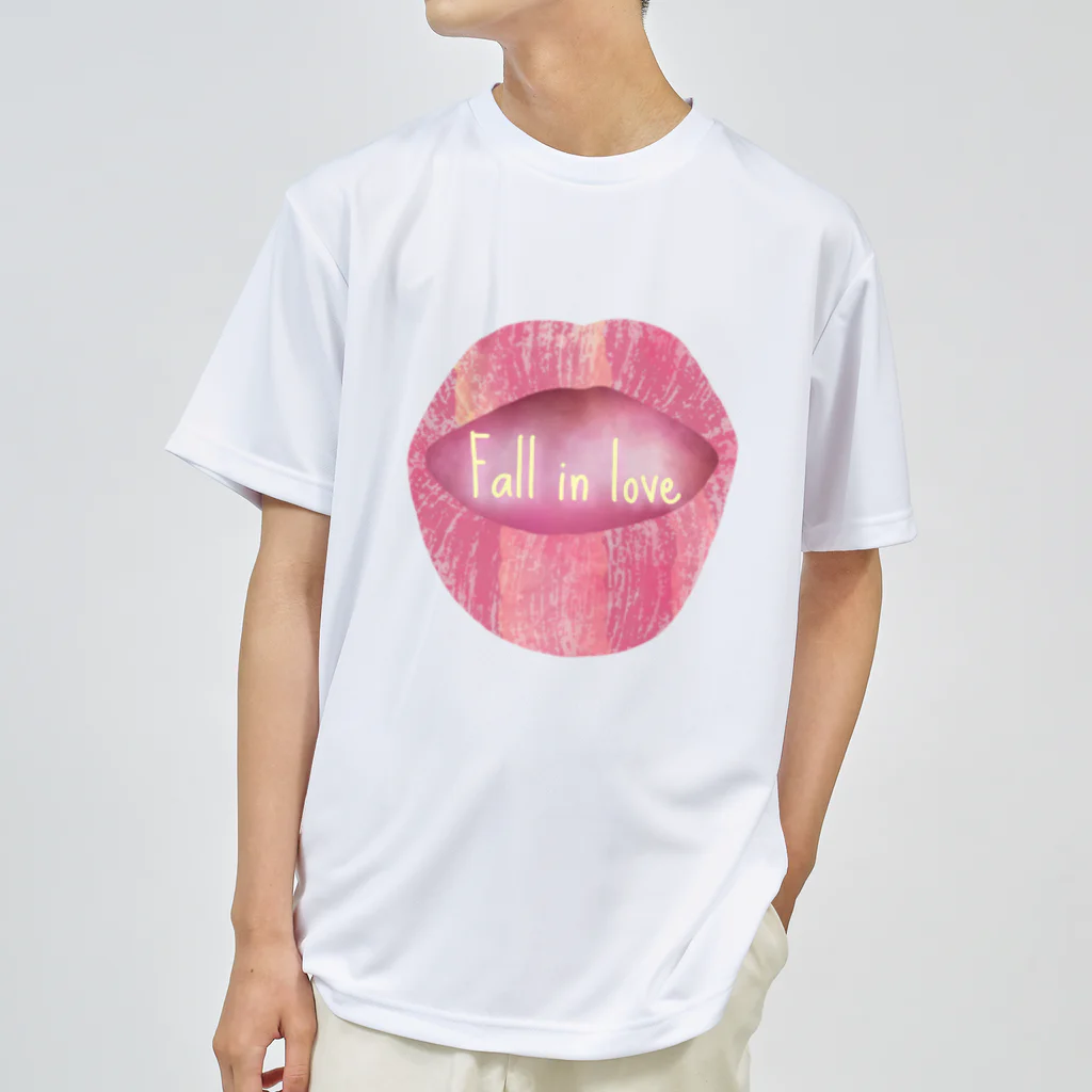 ぽんぽこあんぽんたんのLips💋 foll in love ドライTシャツ