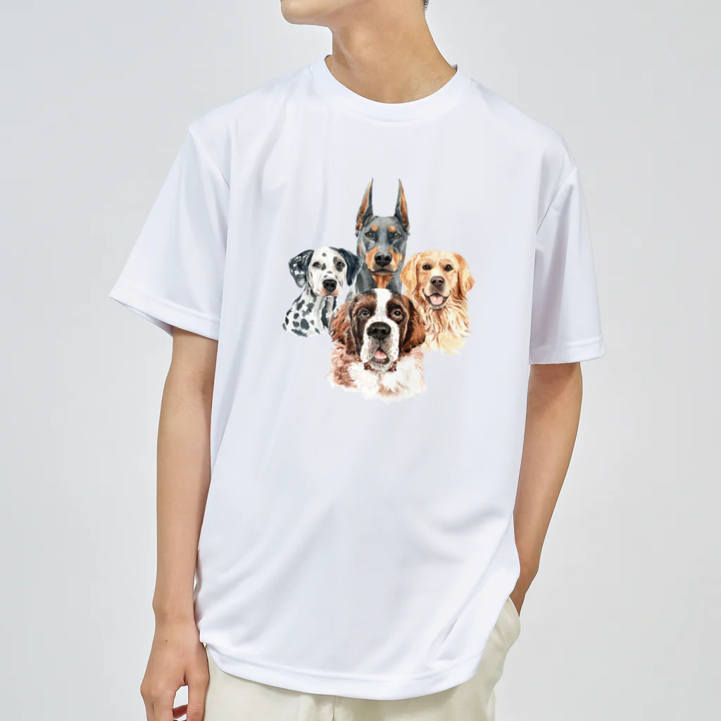 SANKAKU DESIGN STOREの賢くて優しい、大きい犬たち。 Dry T-Shirt