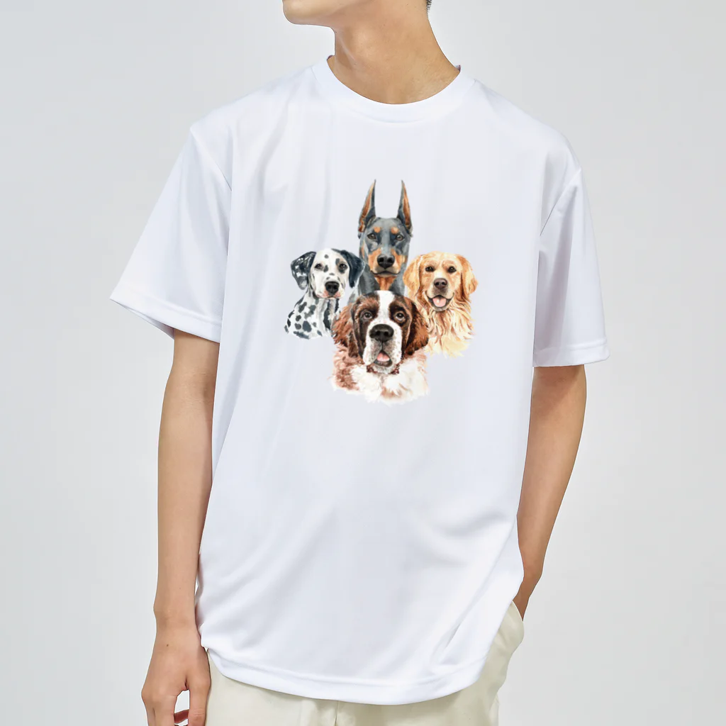 SANKAKU DESIGN STOREの賢くて優しい、大きい犬たち。 ドライTシャツ