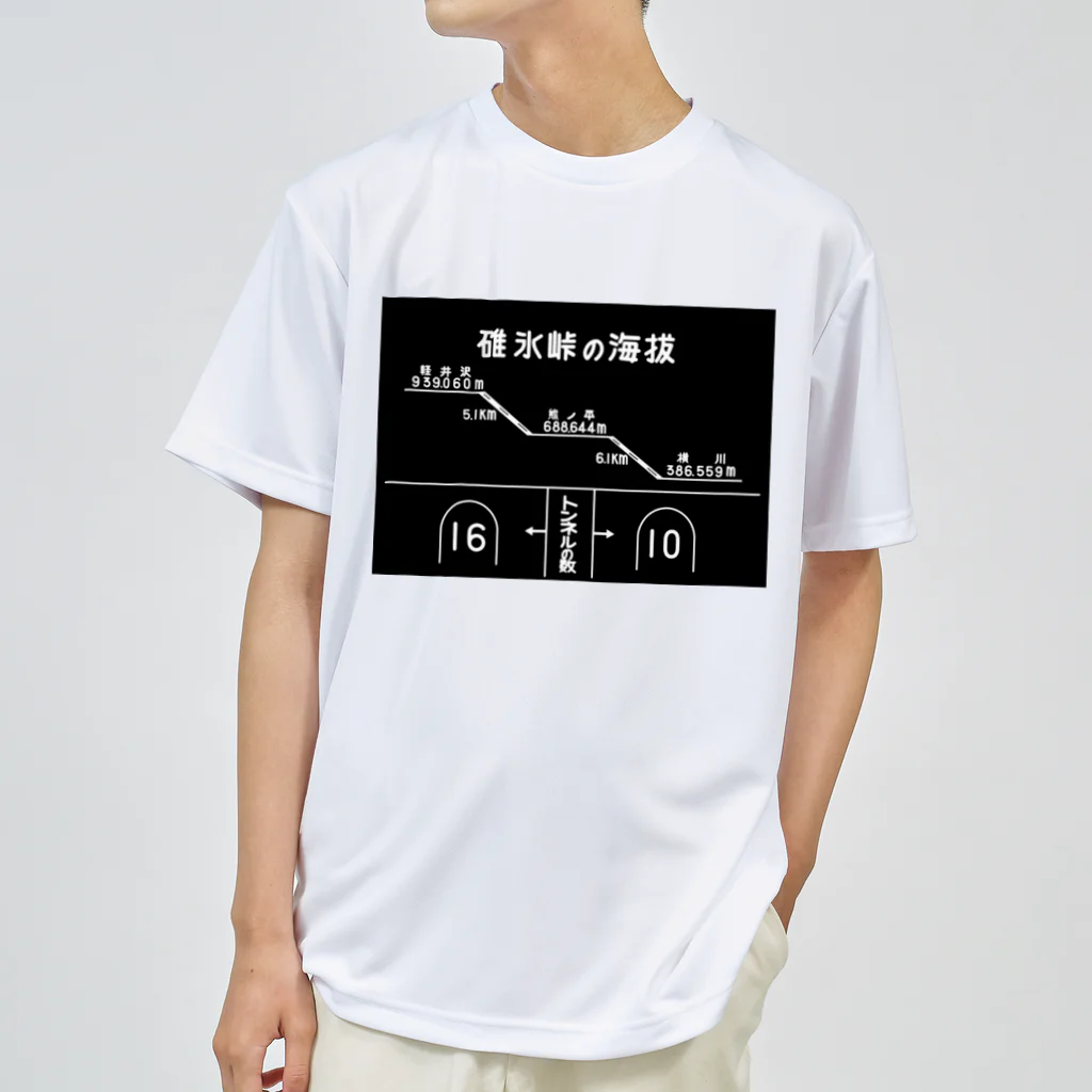 新商品PTオリジナルショップの熊ノ平駅観光案内看板グッズ ドライTシャツ