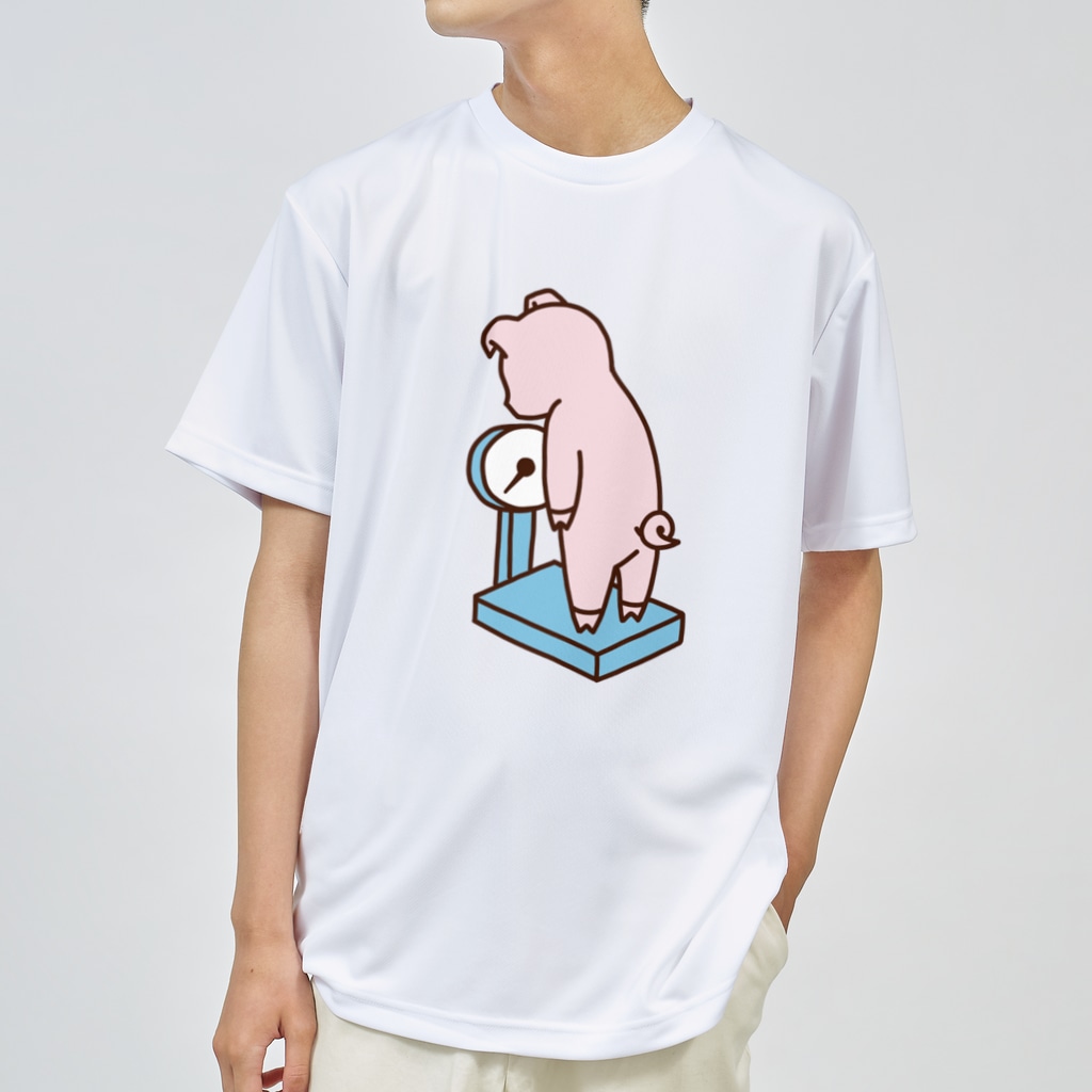 ichomaeの体重を気にするブタ（カラー） Dry T-Shirt