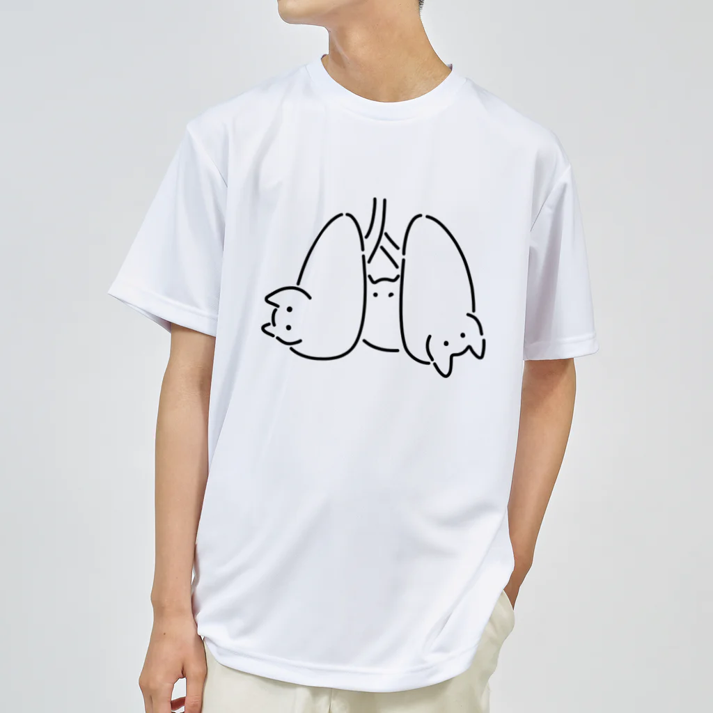 ねこやにわとりやの心肺猫 Dry T-Shirt