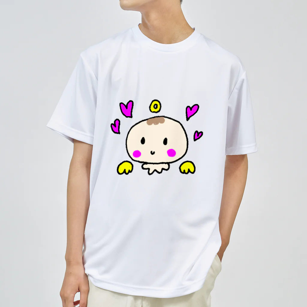 Yu-yuのゆるかわベビーの天使ちゃん ドライTシャツ