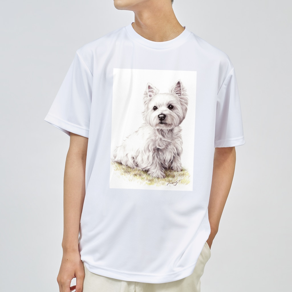 Momojiの犬画のウェスティ2 Dry T-Shirt