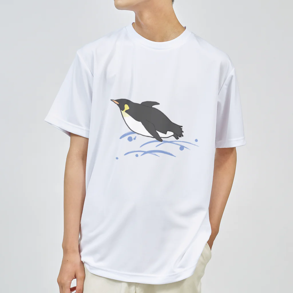 ゆずぽんずの飛ぶペンギン ドライTシャツ