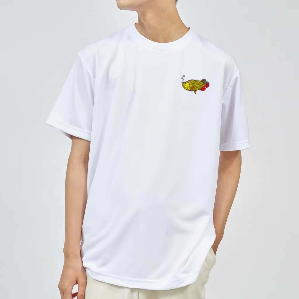 華廠楼(かしょうろう)のドット絵怪魚　金龍 Dry T-Shirt