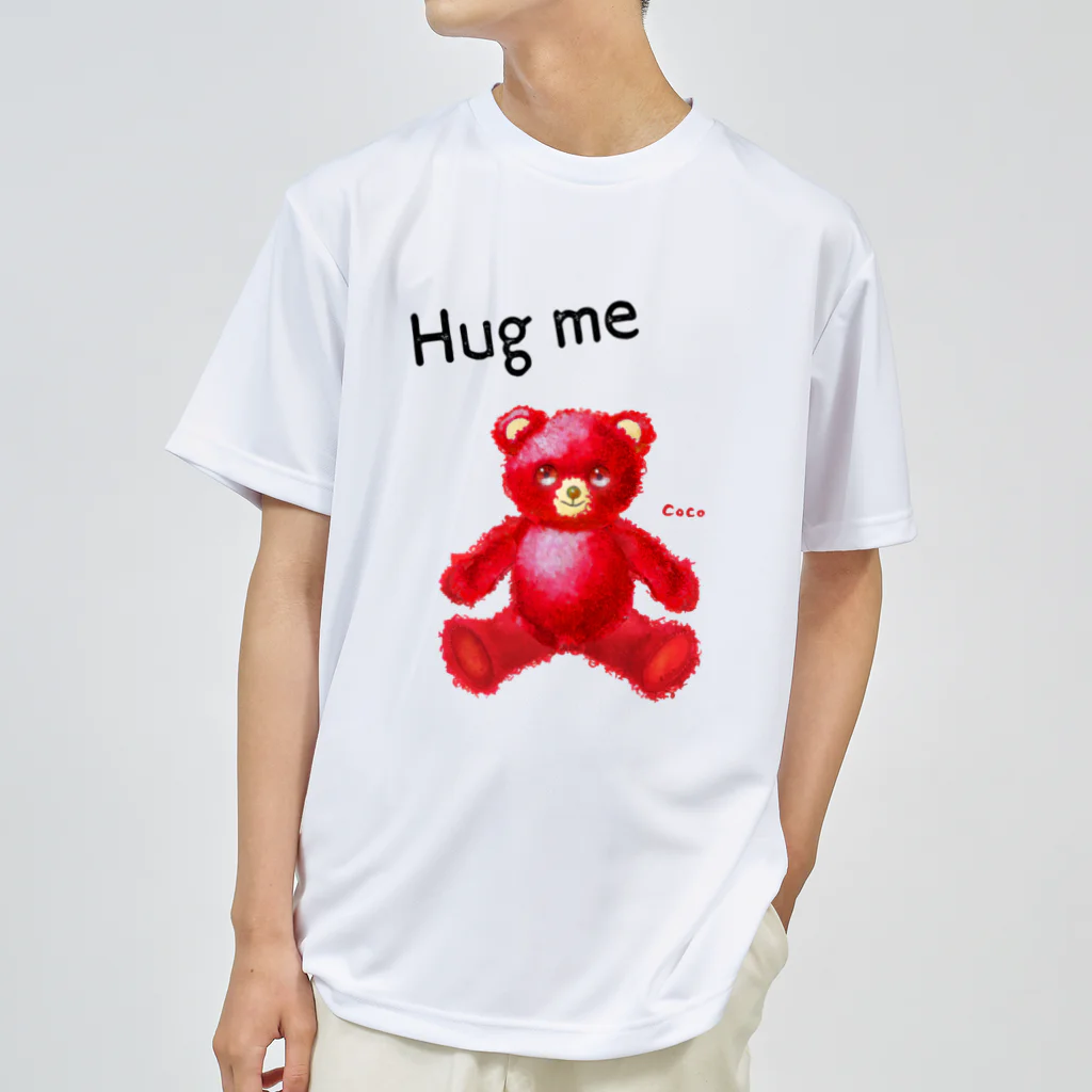 cocoartの雑貨屋さんの【Hug me】（赤くま） Dry T-Shirt