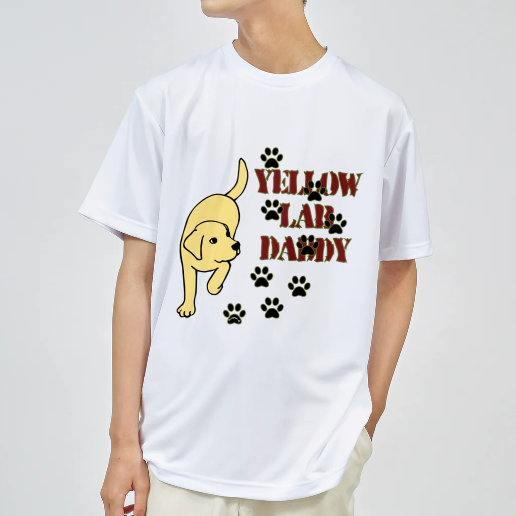 ハッピー・ラブラドールズのYellow Lab Daddy　イエローラブラドール ドライTシャツ