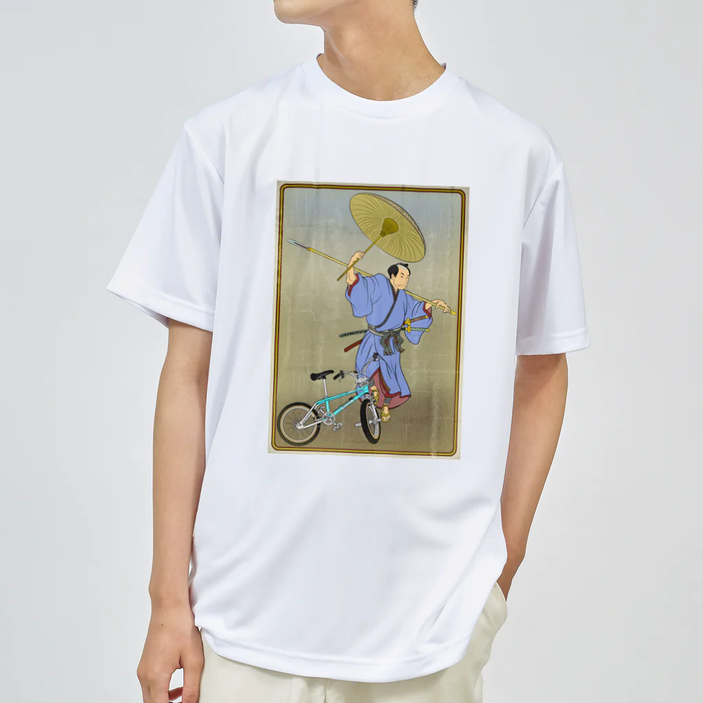 nidan-illustrationの"bmx samurai" #1 ドライTシャツ