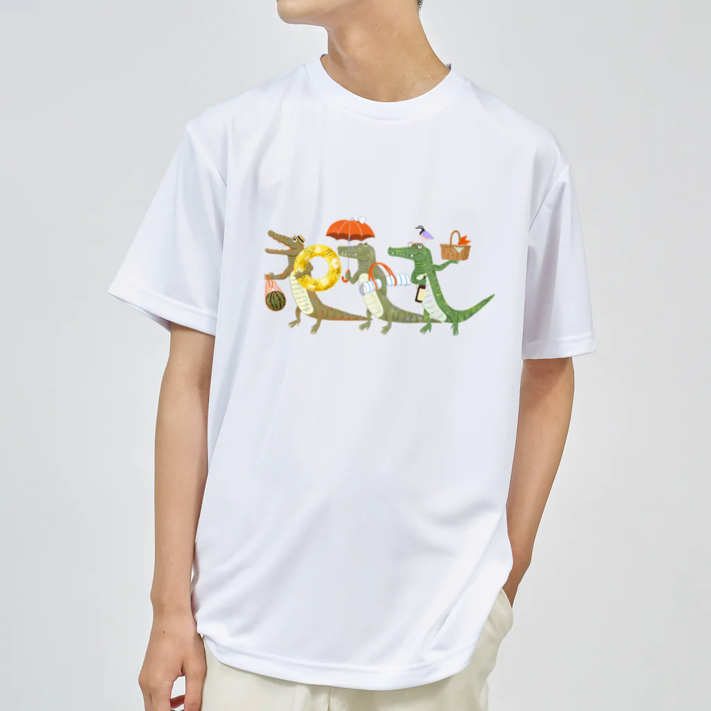 tomocco shopのワニのバカンス ドライTシャツ