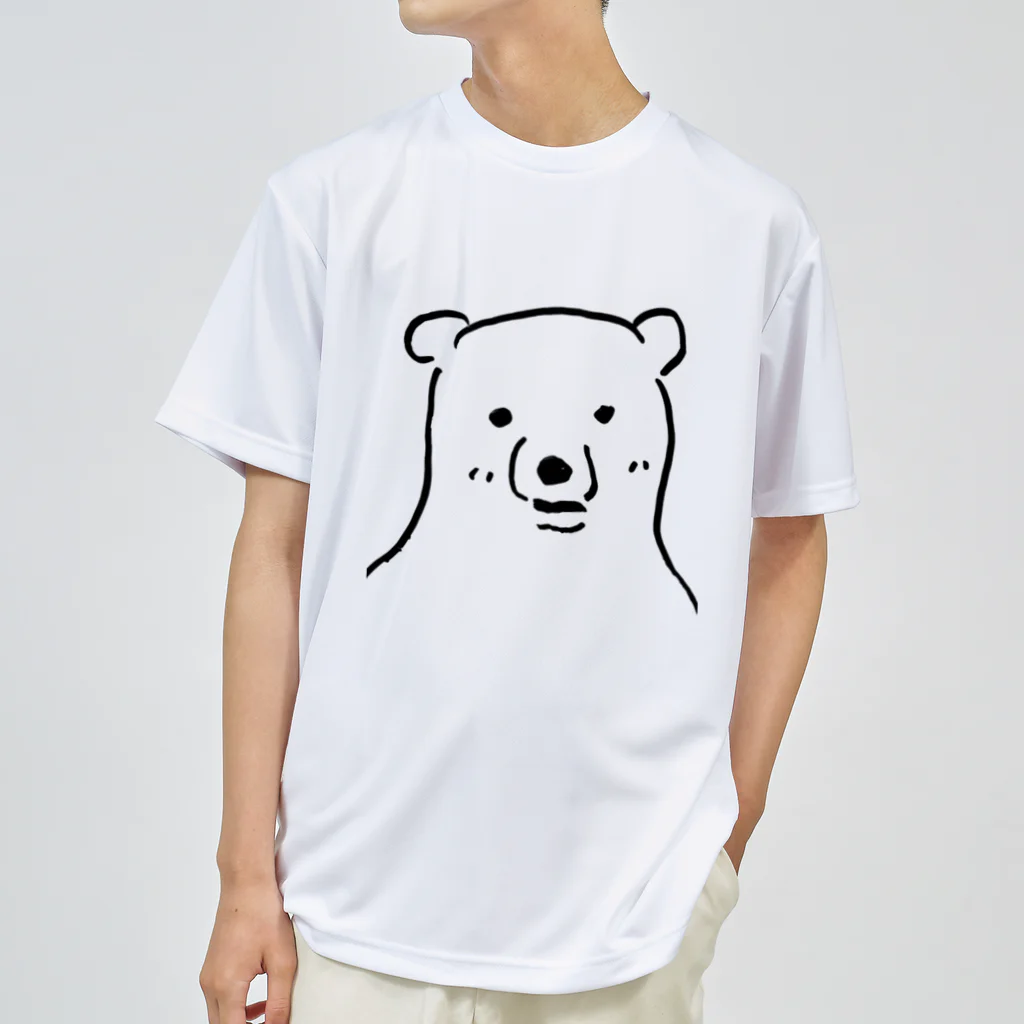 シロクマ好きのギザギザ（しろくま） ドライTシャツ