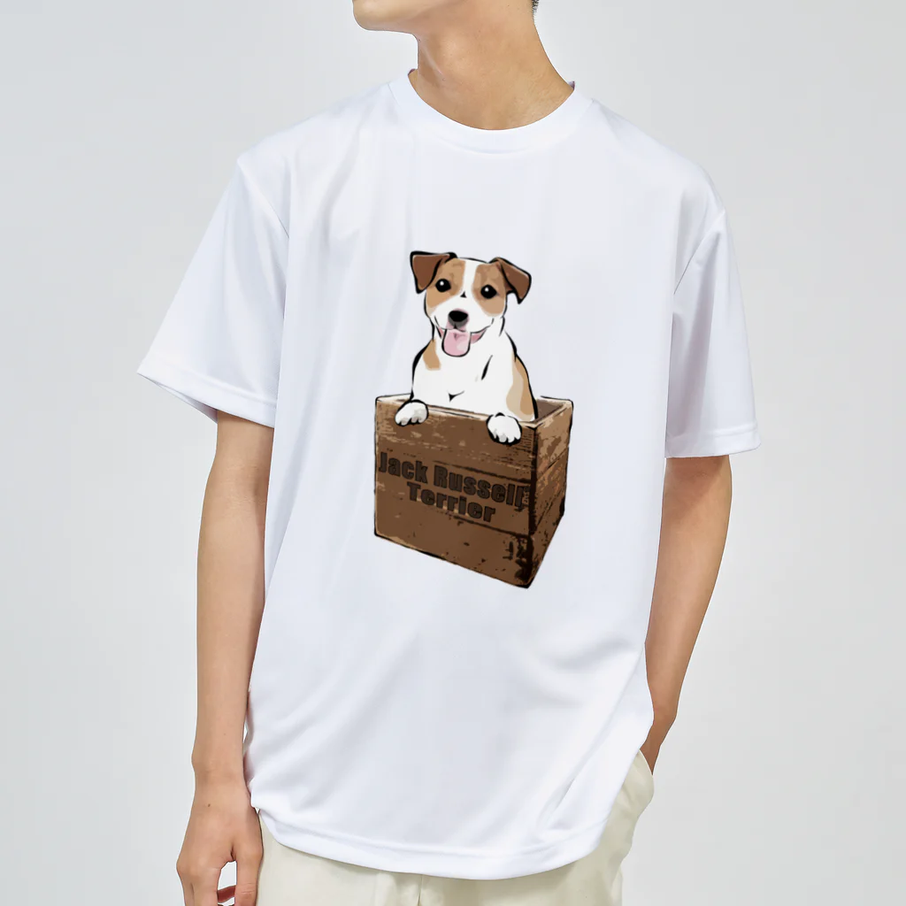 犬グッズの店しえるぶるーの箱入り犬　ジャックラッセルテリア Dry T-Shirt