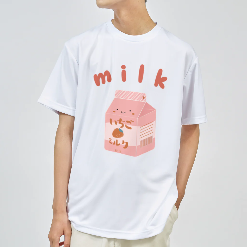 ひるね本箱　Hirune Honbako のいちごミルク Dry T-Shirt