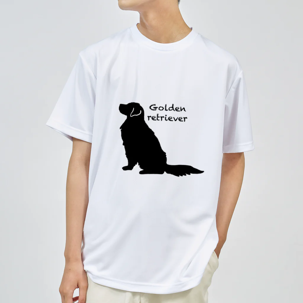 うちのあかりん家のmy dog Golden retriever  Dry T-Shirt