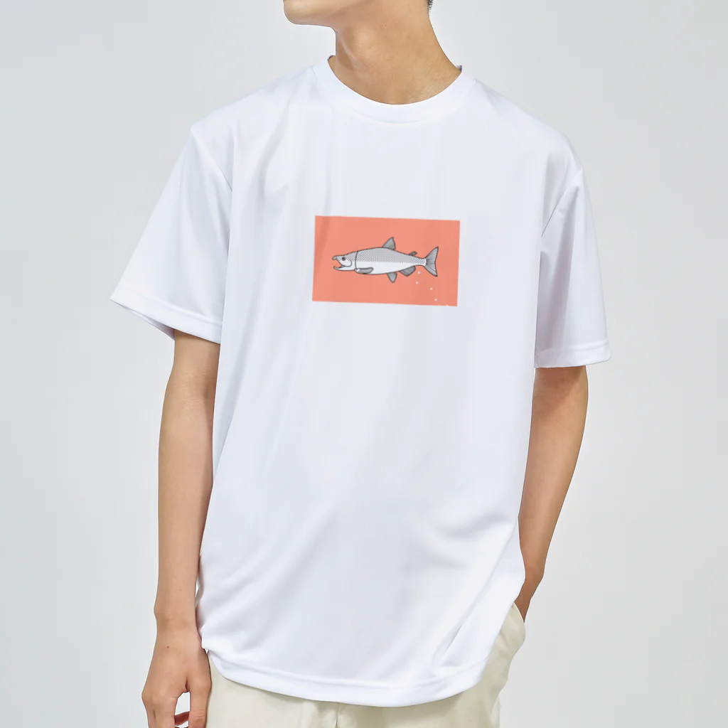 おのばねの鮭の産卵 ドライTシャツ