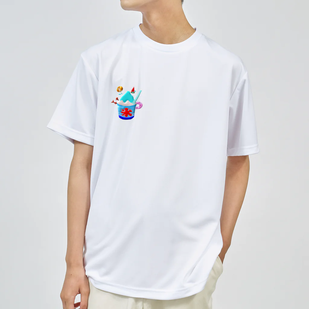 Wakameleonのぷくぷくブルーハワイ ドライTシャツ