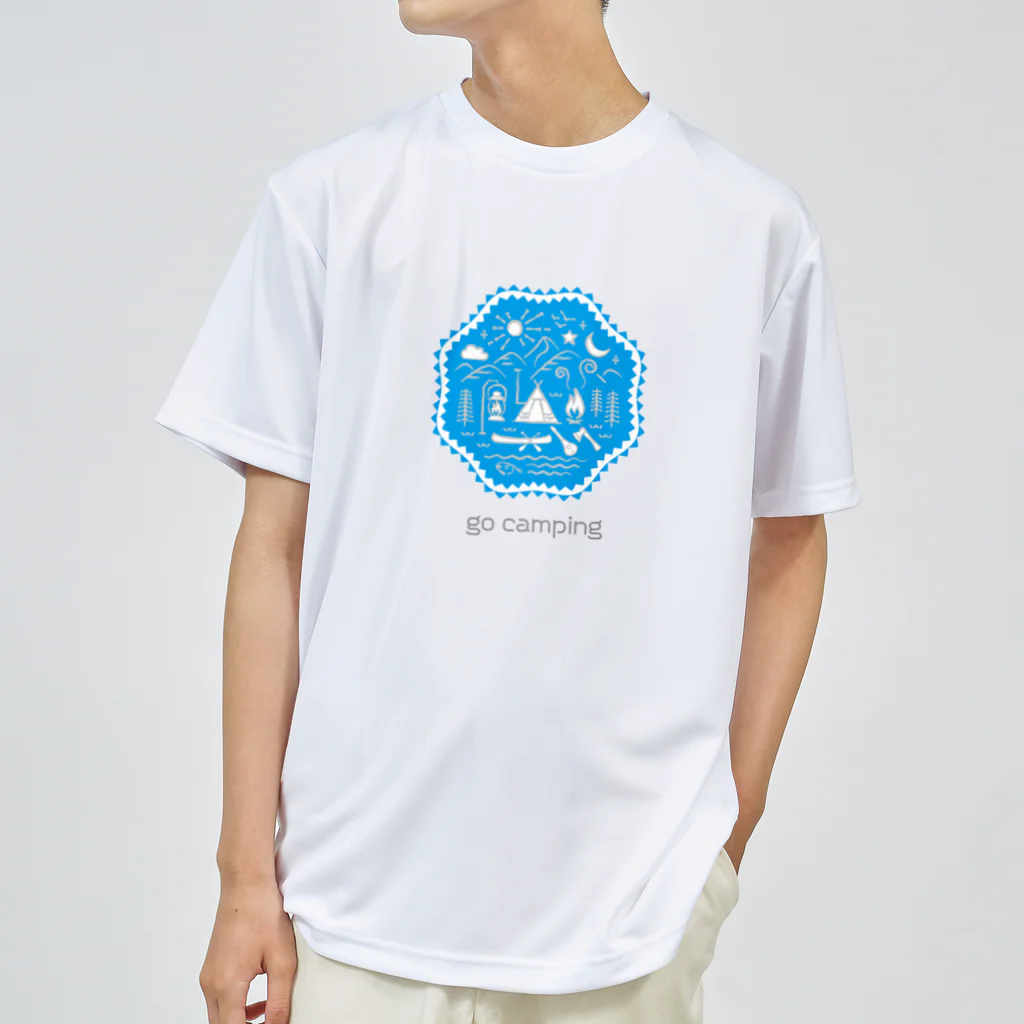 go campingのキャンプサイト（Blue） ドライTシャツ