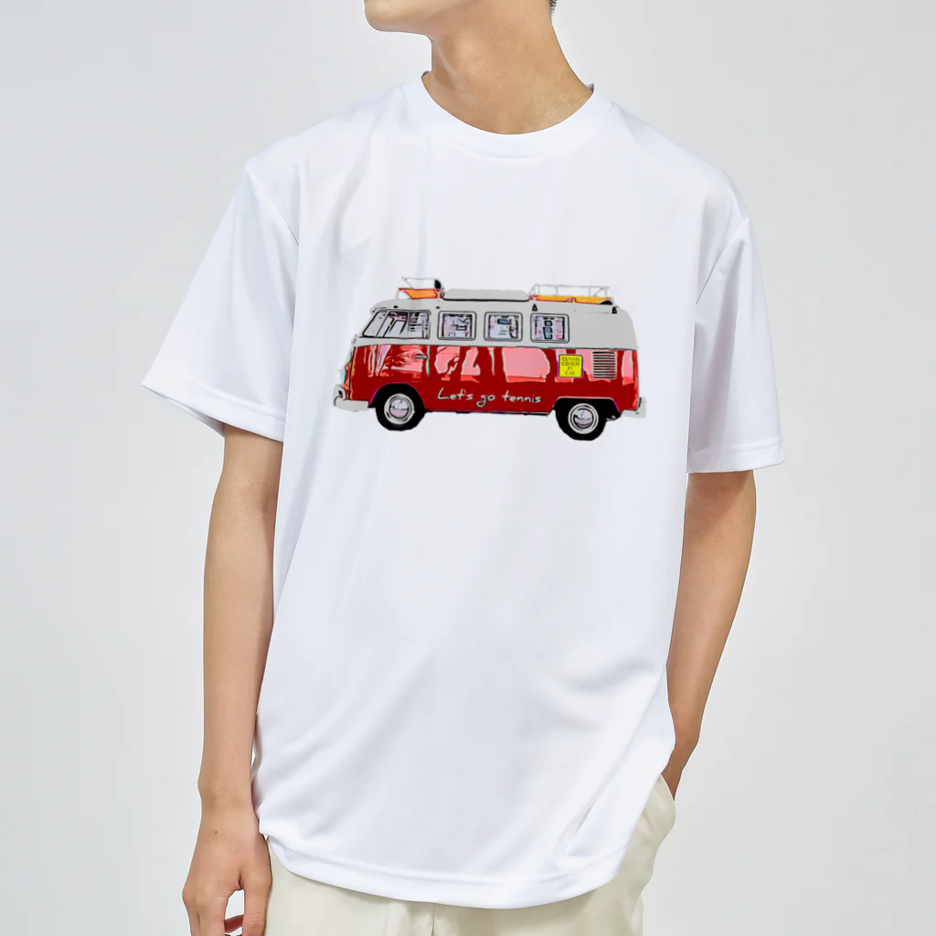 剛竜謹製のLet's go tennis ＶＷ シリーズ（バックプリント黒） ドライTシャツ