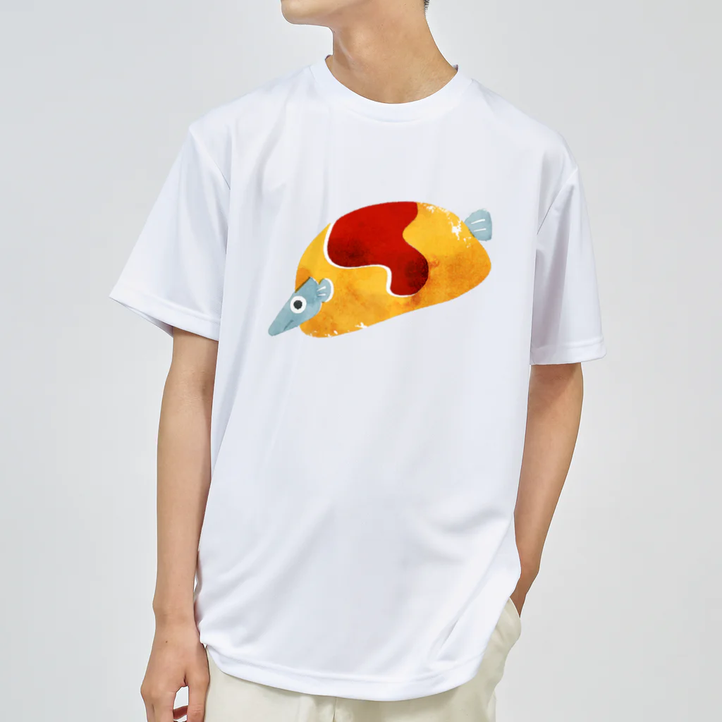 よしはらヨシの魚まるごとオムレツ ドライTシャツ