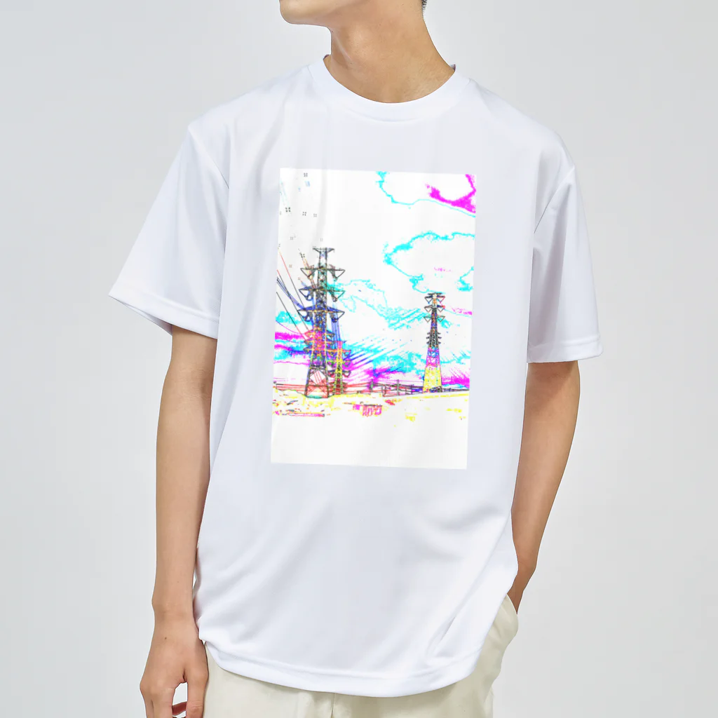 Electrical Babel @ SUZURIのEB-TS001-W "Psychedelic White" Dry T-Shirt