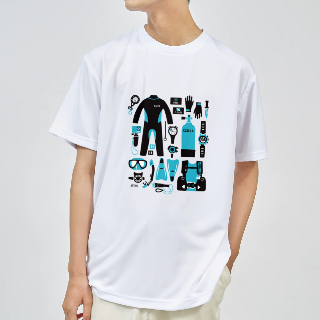 Astrio SUZURI店のダイビング アイテムデザイン Dry T-Shirt