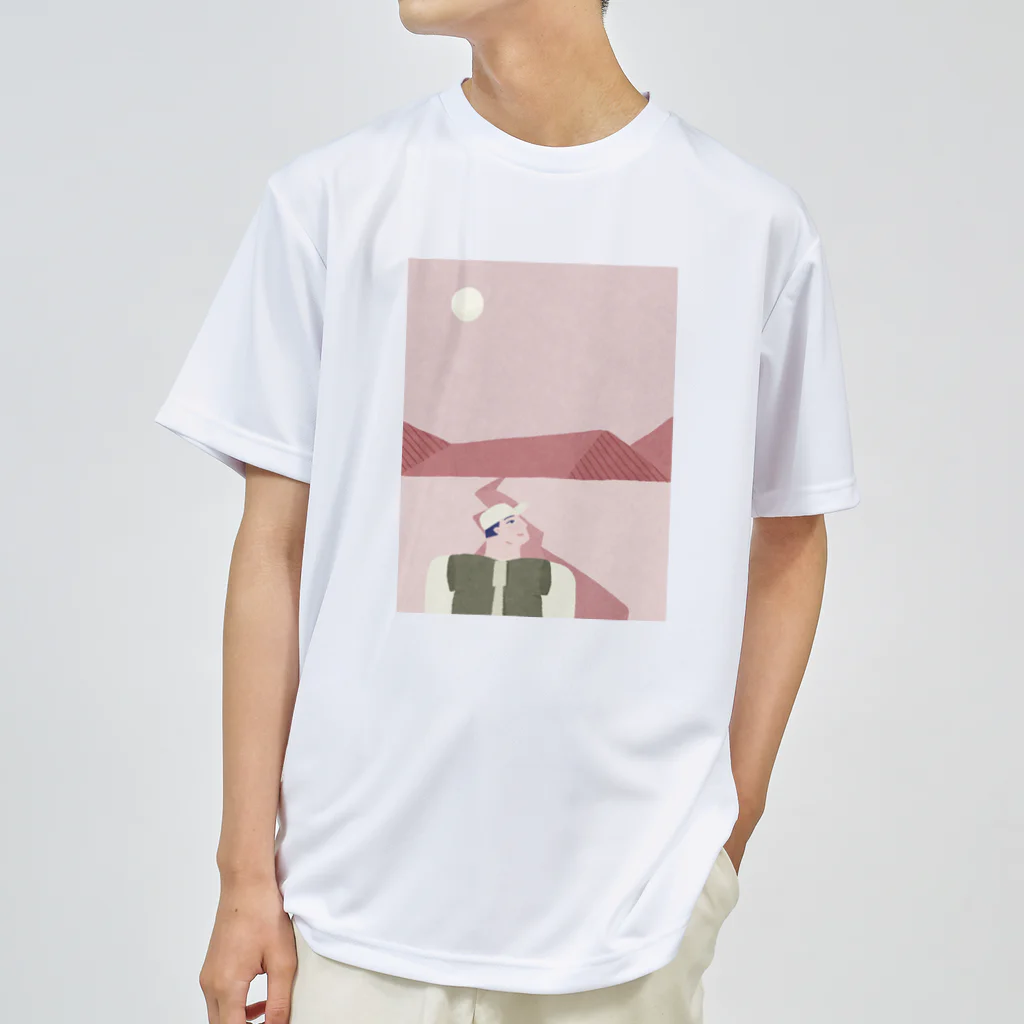 ayame_c29_illustrationsのピンクのおやまに Dry T-Shirt