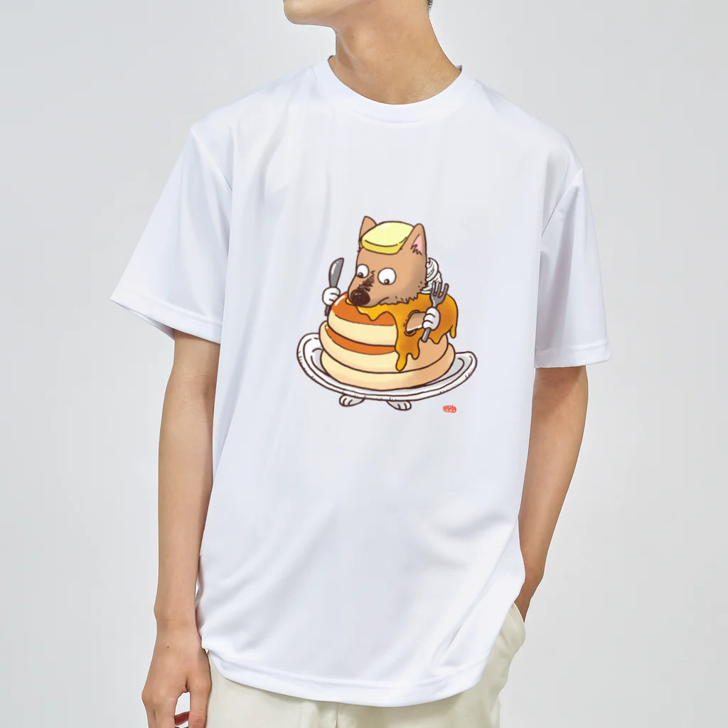 絵描きのやまちゃんのホットケーキとガク Dry T-Shirt